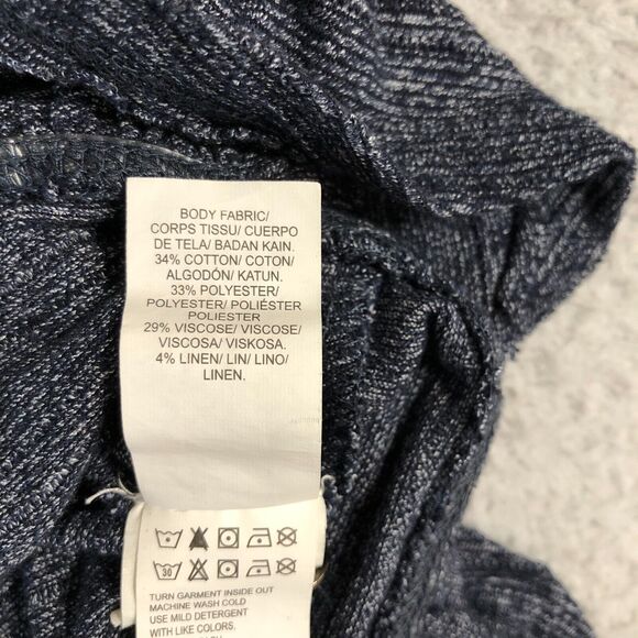 Lucky Brand Blouse Womens Medium Blue Shirt Off The Shoulder Basic Preppy Tee - Picture 3 of 7